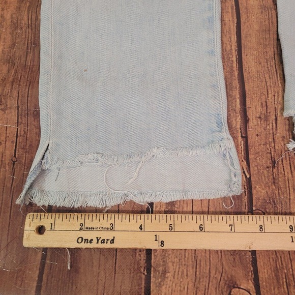 Adriano Goldschmied Womens Jeans 30 Ex-Boyfriend Slim Slouchy Raw Hem Distressed - Picture 9 of 14